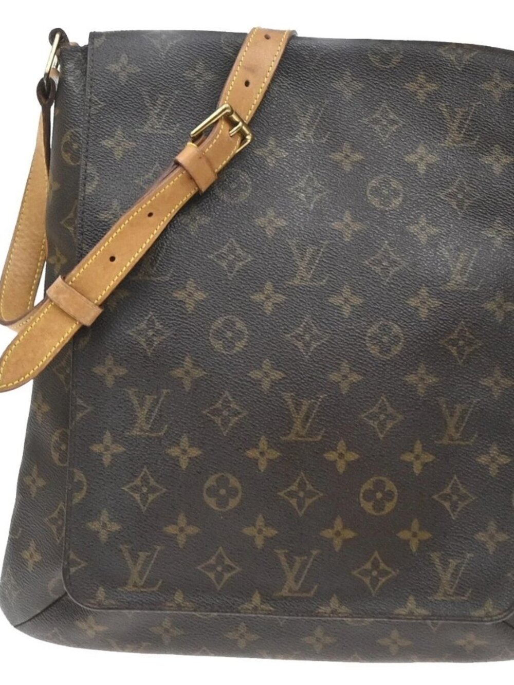 LOUIS VUITTON Musette Shoulder Bag Monogram Leather Brown Spain M51256 87YJ328